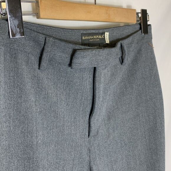 Banana Republic Harrison Gray Stretch High Rise Straight Leg Dress Pants Size 6 - Picture 3 of 13